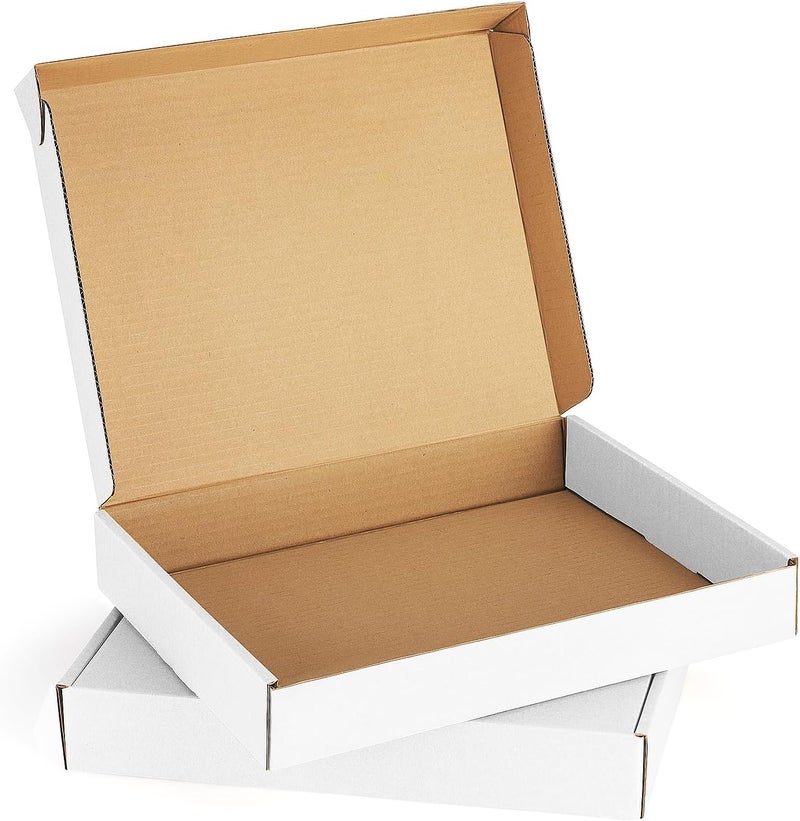 Eupako 13x10x2" White Shipping Boxes Corrugated Box Mailers 20 Pack Cardboard Shipping Boxes for Small Business, Mailing - Image 1